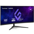 ビューソニック VX3418C-2K 34型曲面型ウルトラワイドゲーミングディスプレイ/3440×1440/HDMI、DisplayPort/ブラック/スピーカー：あり/21:9ワイド/Ultra WQHD/VAパネル