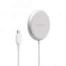 ELECOM W-MA11SV マグネットQi2.2規格対応ワイヤレス充電器/25W/卓上/1.5m/シルバー