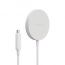 ELECOM W-MA12SV マグネットQi2.2規格対応ワイヤレス充電器/25W/卓上/1m/シルバー