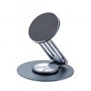 ELECOM P-DSM360AL01NBK スマホスタンド/薄型/MagSafe対応/角度調整/360°回転/メタルプレート付属/ブラック