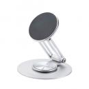 ELECOM P-DSM360AL01NSV スマホスタンド/薄型/MagSafe対応/角度調整/360°回転/メタルプレート付属/シルバー