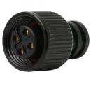 ELECOM PZAACM12B12041 防水インダストリアルコネクター/M12/4ピン(メス)