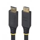 StarTech.com HDMI2-CABLE-GRIP-10M HDMI 2.0ケーブル/アクティブ/10m/抜け防止コネクター/ハイスピード/4K60Hz/ブラック/抜けにくい