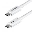 StarTech.com TBLT5MM50CM240WWH Thunderbolt 5ケーブル/50cm/8K60Hz/240W PD/認証品/USB-C互換/ホワイト/急速充電
