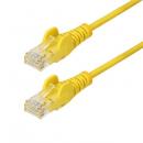 StarTech.com N6PAT25CMYLS CAT6 LANケーブル/スリム/25cm/イエロー/100W PoE/UTP/LSZH/より線/カテゴリ6 RJ45