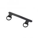 ELECOM P-STHD2SBK ストラップホールシート/ステンレス/高強度/2口タイプ/2枚入り/保護シート2枚付属/ブラック