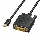 サンワサプライ KC-MDPDVA20K ミニDisplayPort-DVI変換ケーブル 2m