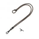 ELECOM P-STSDH1FLREGY スマホショルダーストラップ/伸縮/こぶ紐/軽量/反射糸/ステンレスストラップホールシート付属(1口タイプ×1枚)/チャコール