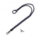 ELECOM P-STSDH1FLRENV スマホショルダーストラップ/伸縮/こぶ紐/軽量/反射糸/ステンレスストラップホールシート付属(1口タイプ×1枚)/ネイビー