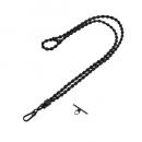 ELECOM P-STSDH1FLSTBK スマホショルダーストラップ/伸縮/こぶ紐/軽量/デザイン柄/ステンレスストラップホールシート付属(1口タイプ×1枚)/ストライプ/ブラック