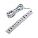 ELECOM T-T05-31050LGRS RoHs準拠OAタップ/3P/10個口/2Pスイングプラグ/雷ガード/5m