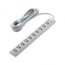 ELECOM T-Y135DA OAタップ/3P/10個口/マグネット/抜け止め/スイッチ/簡易/5m