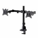 サンワサプライ CR-LAC216BK モニターアーム（デュアル・ロングアーム・薄型ショートクランプ・ブラック）