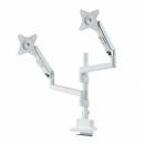 サンワサプライ CR-LAC2407W モニターアーム（デュアル・ガススプリング式・支柱タイプ・ホワイト）
