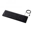 ELECOM TK-QT11FUMBK キーボード/有線/静音/フルサイズ/メンブレン式/ブラック