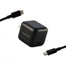 ELECOM ACDC-PD12565BK ノートPC用ACアダプター/USB充電器/USB PD/65W/USB-C/USB-Cケーブル付属/1.5m/スイングプラグ/ブラック