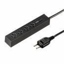 サンワサプライ TAP-SPSLIM4MG-2BK スリムタップ（AC4個口・マグネット付き・雷ガード付き）