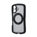 ELECOM PM-A24AGRSTKMBK iPhone 16/Grippy/フレームカラー/極限/MAGKEEPスタンド/ブラック