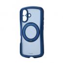 ELECOM PM-A24AGRSTKMNV iPhone 16/Grippy/フレームカラー/極限/MAGKEEPスタンド/ネイビー