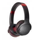 オーディオテクニカ ATH-S220BT BRD ワイヤレスヘッドホン ブラックレッド Bluetooth 最大60時間再生 急速充電 低遅延モード マルチポイント対応