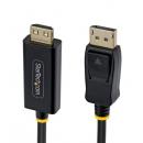 StarTech.com 1M-DP-HDMI-4K60-GR DisplayPort - HDMI変換ケーブル/1m/4K60Hz/抜けにくいコネクター/HDR/単方向仕様