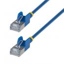 StarTech.com N6APATSTP34BLS1M CAT6A LANケーブル/超スリム/1m/ブルー/FTP/純銅撚線/スナッグレス/カテゴリ6A ギガビット対応