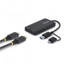 StarTech.com 107B-USB-HDMI-2 USB - HDMI変換アダプター/USB-C USB-A接続/2画面/HDMI（4K30Hz + 1080p）