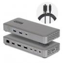 StarTech.com 208N-USB4-DOCK ドッキングステーション/USB-C接続/2画面/4K144Hz DP/100W/2.5G LAN/多機能Type-Cハブ