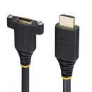 StarTech.com HDMI2PNLFM-2M HDMI 2.0ケーブル/パネルマウント型/オス - メス パネル取付 延長用/2m/4K60Hz/会議室 AV環境対応