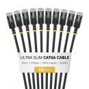 StarTech.com 6ASTP34BKS30CM10PK CAT6A LANケーブル/超スリム/30cm/10本入/ブラック/ツメ折れ防止/FTP/超極細 イーサネットケーブル