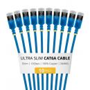 StarTech.com 6ASTP34BLS30CM10PK CAT6A LANケーブル/極細/30cm/10本セット/ブルー/FTPシールド/34AWG/純銅導体/スナッグレス