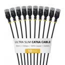 StarTech.com 6AUTP34BKS30CM10PK CAT6A LANケーブル/超スリム/30cm/10本セット/ブラック/UTP/34AWG/純銅導体/個別試験済