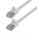 StarTech.com N6APATSTP34WHS1M CAT6A LANケーブル/超スリム/1m/ホワイト/ツメ折れ防止/FTP/超極細 RJ45イーサネットケーブル