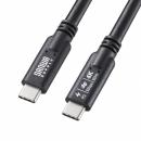 サンワサプライ KU-5GCCP10030TK USB5Gbps Type-Cケーブル（PD100W・映像出力対応・3m）