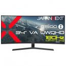 【法人様宛限定】JAPANNEXT JN-EVC34G180-HS ゲーミング液晶ディスプレイ 34型/3440×1440/HDMI×2、DP×2/ブラック/スピーカー有/2年保証