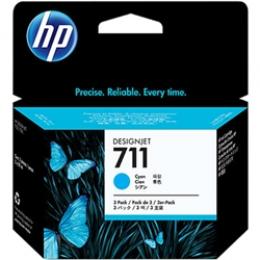 日本HP CZ134A HP711インクカートリッジシアン29ml×3