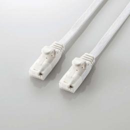 ELECOM LD-GFAT/WH100 LANケーブル/CAT6A準拠/爪折れ防止/フラット/10m/ホワイト