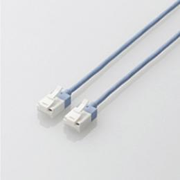 ELECOM LD-GPASST/BU05 LANケーブル/CAT6A/スーパースリム/爪折れ防止/0.5m/ブルー