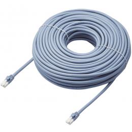 ELECOM LD-GPAT/BU40/RS LANケーブル/CAT6A対応/EU RoHS指令準拠/爪折れ防止/簡易パッケージ仕様/40m/ヨリ線/ブルー