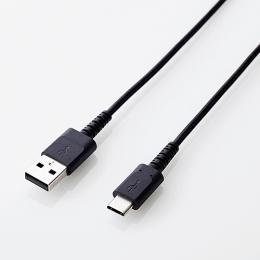 ELECOM MPA-ACS03NBK スマートフォン用USBケーブル/USB(A-C)/認証品/高耐久/0.3m/ブラック