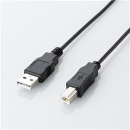 ELECOM U2C-JB10BK エコUSB2.0ケーブル/A-Bタイプ/エコ/1m/ブラック