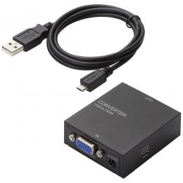 ELECOM AD-HDCV03 アップスキャンコンバーター/3.5φ/VGA-HDMI/HDMI1.3