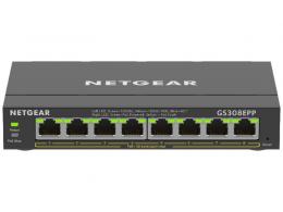 NETGEAR GS308EPP-100JPS SOHO/家庭向けPoE+対応 (123W) ギガビット8ポートアンマネージプラススイッチ