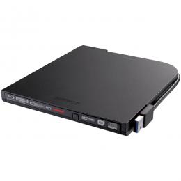 BUFFALO BRUHD-PU3-BK Ultra HD Blu-ray対応 USB3.0用ポータブルブルーレイドライブ スリムタイプ Windows/Mac両対応 Windows専用編集・再生ソフトウェア USB Type-C変換ケーブル付属 ブラック