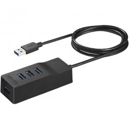 BUFFALO BSH4A110U3VBK USB3.0セルフパワーハブ 上挿し/4ポートタイプ TV背面取り付けキット付き ブラック