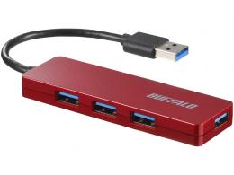 BUFFALO BSH4U120U3RD USB3.0 4ポート バスパワーハブ レッド