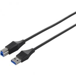 BUFFALO BSUABSU320BK ユニバーサルコネクター USB3.0 A to B スリムケーブル 2.0m ブラック