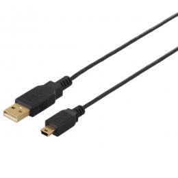 BUFFALO BSUAMNSM225BK USB2.0ケーブル（A to miniB） スリムタイプ 2.5m ブラック