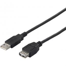 BUFFALO BU2AA05BK USB2.0 A to A 延長ケーブル 0.5m ブラック