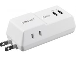 BUFFALO BMPA24TP2WH コンセント付きAC充電器 USB×2 2.4A ホワイト